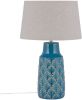 Beliani Thaya Tafellamp blauw keramiek online kopen
