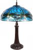 Clayre & Eef Blauwe Tafellamp Tiffany Ø 41*57 Cm E27/max 2*40w 5ll 9337bl online kopen