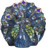 Clayre & Eef Lumilamp Tiffany Tafellamp 32*30 Cm Blauw, Groen Glas In Lood Pauw online kopen