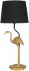 Clayre & Eef Tafellamp Flamingo Ø 25x58 Cm Goudkleurig Kunststof Bureaulamp Nachtlampje Goudkleurig Bureaulamp online kopen