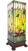 Clayre & Eef Tafellamp Tiffany 17x17x44 Cm E27/40w Bruin, Groen, Roze, Multi Colour Ijzer, Glas online kopen
