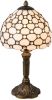 Clayre & Eef Tafellamp Tiffany Compleet ø 21x38 Cm E14/max. 40 W Bruin, Roze Ijzer, Glas, Kunststof online kopen