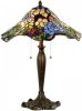 Clayre & Eef Tafellamp Tiffany Compleet ø 46x60 Cm 2x E27 Max 60w Bruin, Groen, Blauw, Multi Colour Ijzer, Glas online kopen