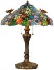 Clayre & Eef Tafellamp Tiffany Met Vlinders 65cm X ø 52cm Bruin, Blauw, Multi Colour Ijzer, Glas online kopen