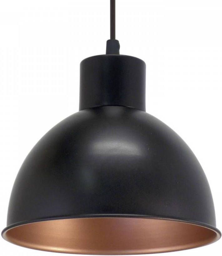 EGLO hanglamp Truro 1 zwart/koper Leen Bakker online kopen