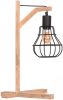 LABEL51 Tafellamp Drop Zwart Metaal Naturel Mangohout online kopen