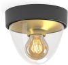 Nowodvorski Lighting Plafondlamp Nook met heldere kap, zwart/goud online kopen
