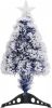 VidaXL Kunstkerstboom met LED 64 cm glasvezel wit en blauw online kopen
