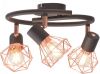 VidaXL Plafondlamp met 3 spotlights E14 zwart en koperkleurig online kopen