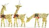 VidaXL Rendierfamilie Kerstmis warmwit 270x7x90 cm mesh goudkleurig online kopen