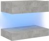 VidaXL Tv meubel met LED verlichting 60x35 cm betongrijs online kopen