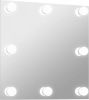 VidaXL Wandspiegel met LED lampen vierkant glas online kopen
