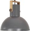 VidaXL Hanglamp industrieel rond 25 W E27 52 cm mangohout grijs online kopen