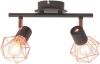VidaXL Plafondlamp met 2 spotlights E14 zwart en koper online kopen