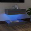 VidaXL Tv meubel met LED verlichting 60x35 cm hoogglans grijs online kopen