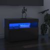 VidaXL Tv meubel met LED verlichting 60x35x40 cm hoogglans grijs online kopen