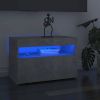 VidaXL Tv meubelen 2 st met LED verlichting 60x35x40 cm betongrijs online kopen