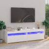 VidaXL Tv meubelen 2 st met LED verlichting 75x35x40 cm hoogglans wit online kopen