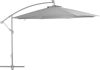 VidaXL Zweefparasol met LED verlichting metalen paal 350 cm antraciet online kopen
