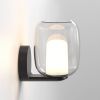 ASTRO Aquina wandlamp, glazen kap, IP44, zwart online kopen