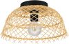 EGLO Ausnby Plafondlamp E27 Ø 37 cm Zwart/Natuur online kopen