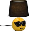 Trio international Zwarte slaapkamerlamp Coolio met smiley R51201002 online kopen