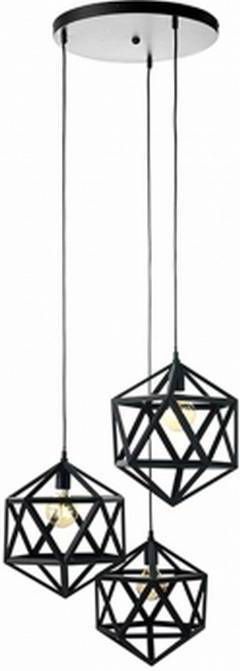 LifestyleFurn Hanglamp 'Sia' 3 lamps triangel, kleur zwart online kopen