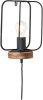 Brilliant Wandlamp Tosh zwart met houtbruin 99499/66 online kopen