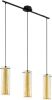 Eglo Eetkamer hanglamp Pinto Gold 3 lichts zwart met goud 97652 online kopen