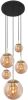 Steinhauer 5 lichts vide hanglamp Bolique goud met amber glas 2730ME online kopen