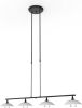 Steinhauer Eetkamer hanglamp Tallerken 4 lichts zwart met wit 2658ZW online kopen