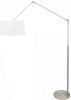 Steinhauer Vloerlamp Gramineus 165cm grijs met effen witte kap 9718ST online kopen