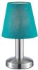 Trio international Tafellamp Met Kap Series 5996 24cm blauw met mat chroom 599600119 online kopen
