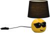 Trio international Zwarte slaapkamerlamp Coolio met smiley R51201002 online kopen