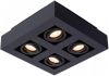 Lucide Xirax Plafondspot Led Dim To Warm Gu10 4x5w 2200k/3000k Zwart online kopen