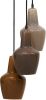 BePureHome Pottery Hanglamp 3 Lampen Glas Multi 145x30x30 online kopen