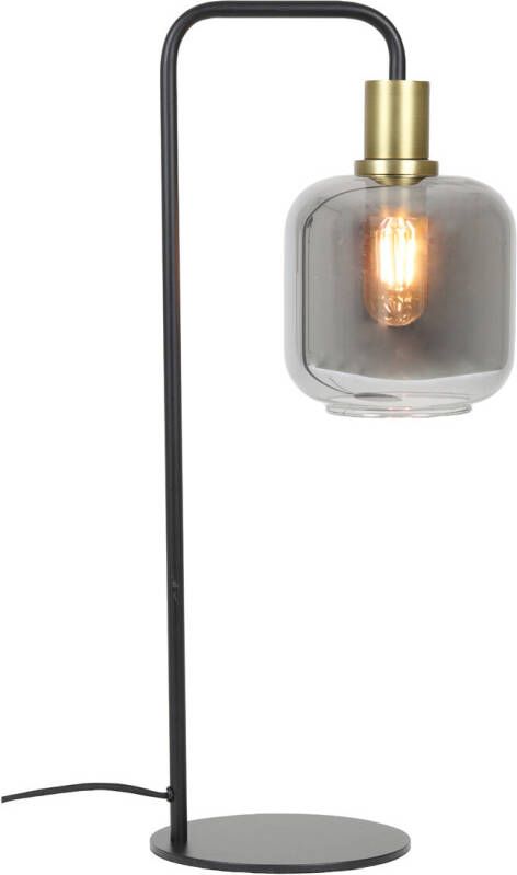 Light & Living Tafellamp Lekar Antiek Brons/Smoke Glas Ø18x57, 5 cm online kopen