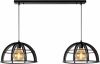 Lucide hanglamp Dikra 2 lamp zwart Ø40 cm Leen Bakker online kopen