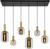 Lucide Hanglamp Joanet goud smoke glas 6 lampen online kopen