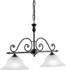 Eglo Hanglamp Murcia 2 lichts zwart met witglas 91004 online kopen