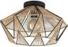 EGLO Adwickle Plafondlamp E27 Ø 44, 5 cm Zwart/Natuur online kopen