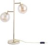 Leitmotiv Tafellampen Table lamp Shimmer amber glass shades Goudkleurig online kopen