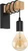 EGLO LED wandlamp Townshend 1 lamp hout zwart en beige online kopen