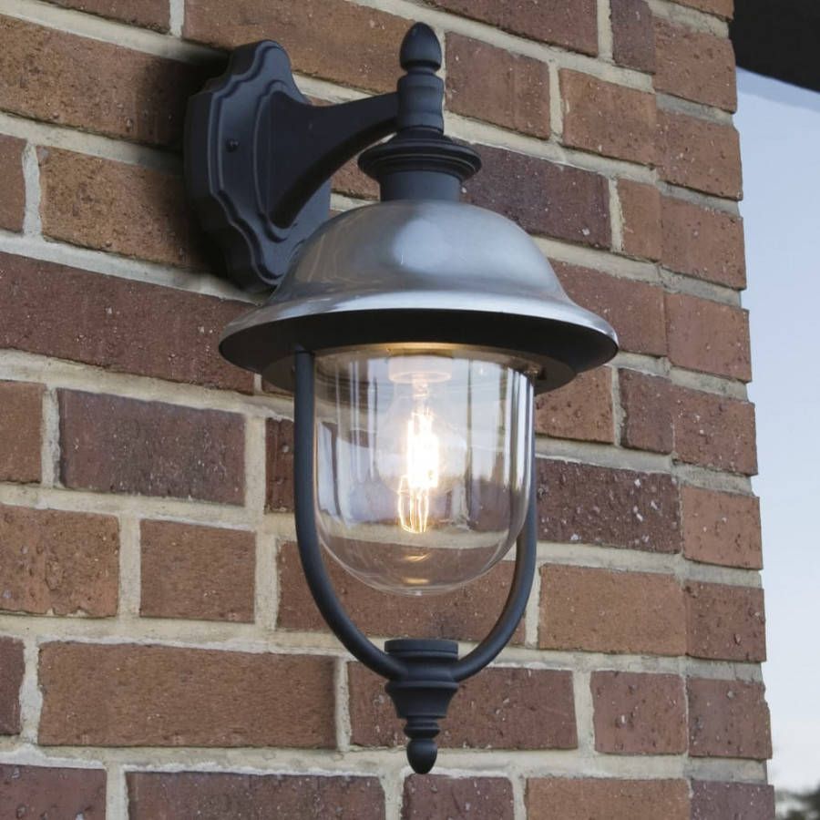 Konstsmide Buitenlamp 'Parma' Wandlamp, E27 / 230V, kleur geborsteld RVS online kopen