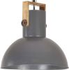 VidaXL Hanglamp industrieel rond 25 W E27 52 cm mangohout grijs online kopen