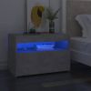 VidaXL Nachtkastje met LED verlichting 60x35x40 cm betongrijs online kopen