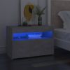 VidaXL Nachtkastjes 2 st met LED verlichting 60x35x40 cm betongrijs online kopen