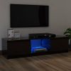 VidaXL Tv meubel met LED verlichting 120x30x35, 5 cm hoogglans grijs online kopen