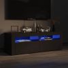 VidaXL Tv meubel met LED verlichting 120x35x40 cm hoogglans grijs online kopen