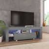 VidaXL Tv meubel met LED verlichting 130x35x45 cm hoogglans grijs online kopen